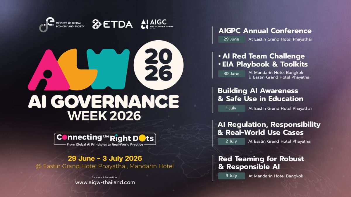 ETDA to Host AI Governance Week 2026, Advancing Global AI Governance Principles into Real-World Practice from June 29 to July 3