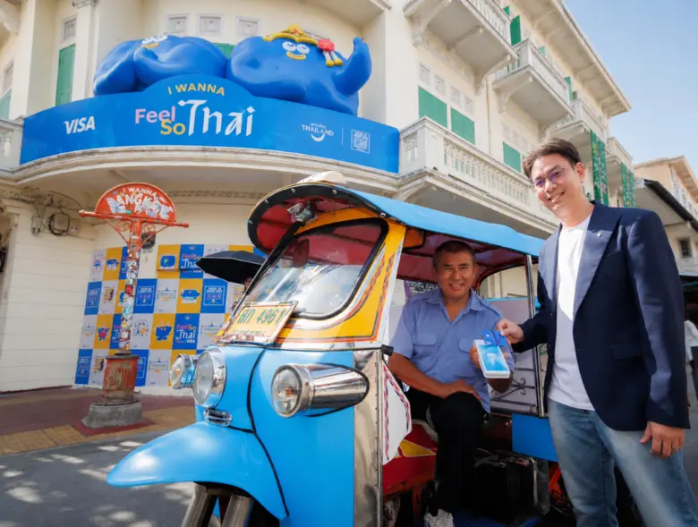 ครั้งแรกในไทย ! กรุงไทยจับมือวีซ่า เปิดมิติใหม่ "แตะ-สแกน" จ่ายบนรถตุ๊กตุ๊ก ได้แล้ววันนี้