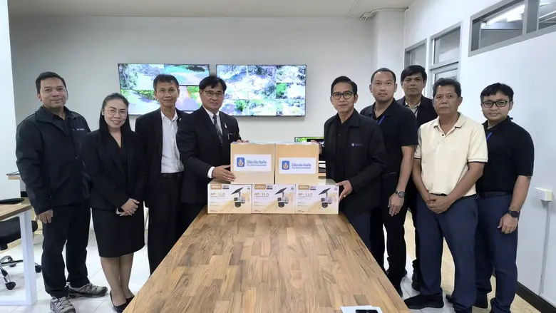 มรภ.รำไพพรรณี-วิริยะฯ มอบระบบ AI เฝ้าระวังช้างป่าแก่งหางแมว