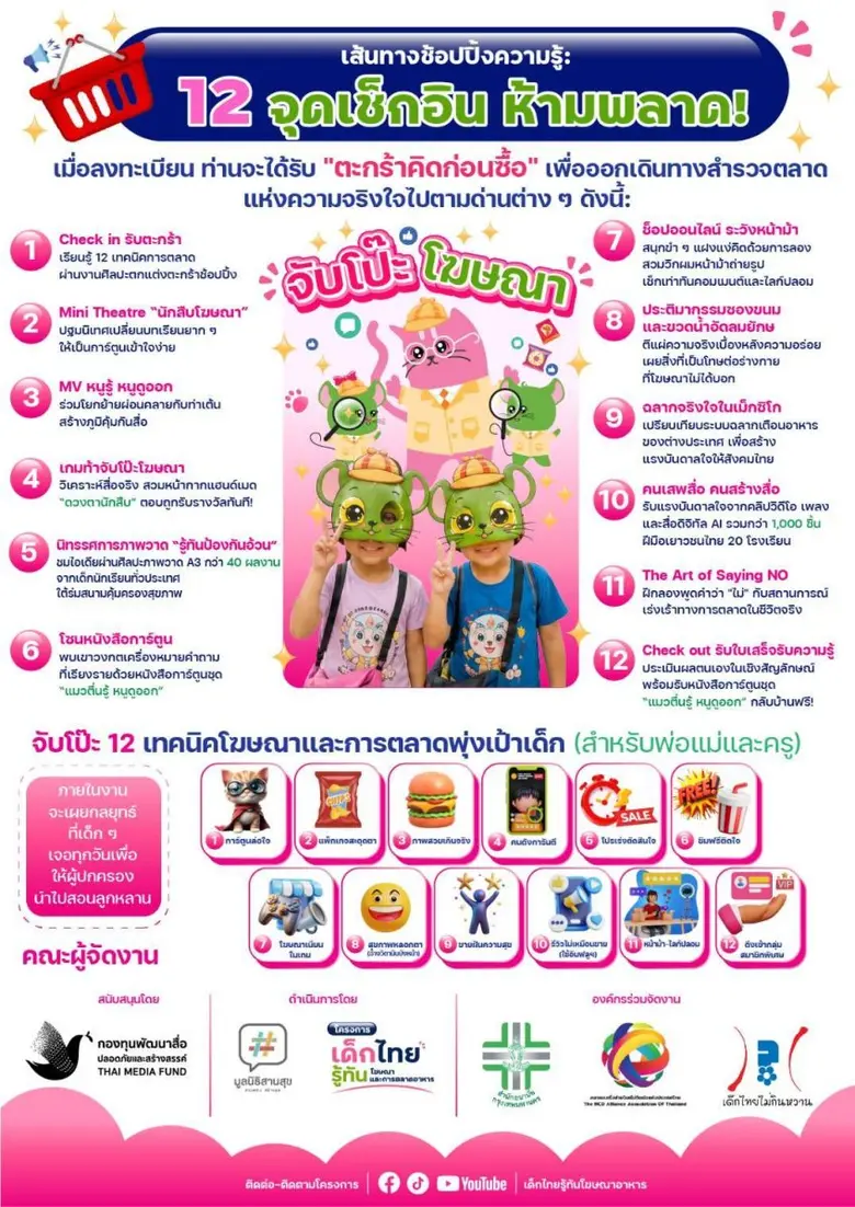 เชิญร่วมงานศิลปะเพื่อการรู้เท่าทันโฆษณาและการตลาดอาหาร 8-12 กรกฎาคมนี้