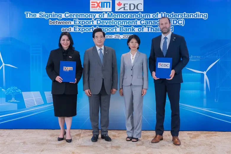 EXIM Thailand and EDC Signed MOU to Strengthen Thailand-Canada Trade and Investment, Expanding Business Opportunities Across the Asia-Pacific