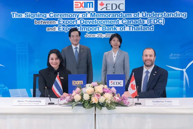 EXIM BANK ลงนามความร่วมมือกับ EDC ยกระดับการค้าและการลงทุนไทย-แคนาดา ขยายโอกาสธุรกิจสู่ภูมิภาคเอเชียแปซิฟิก