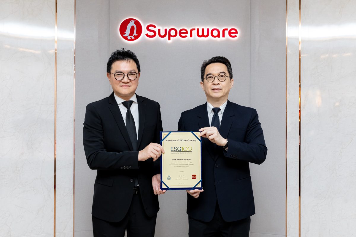 ศรีไทยซุปเปอร์แวร์ ติดทำเนียบบริษัทกลุ่ม ESG100 เป็นปีที่ห้า
