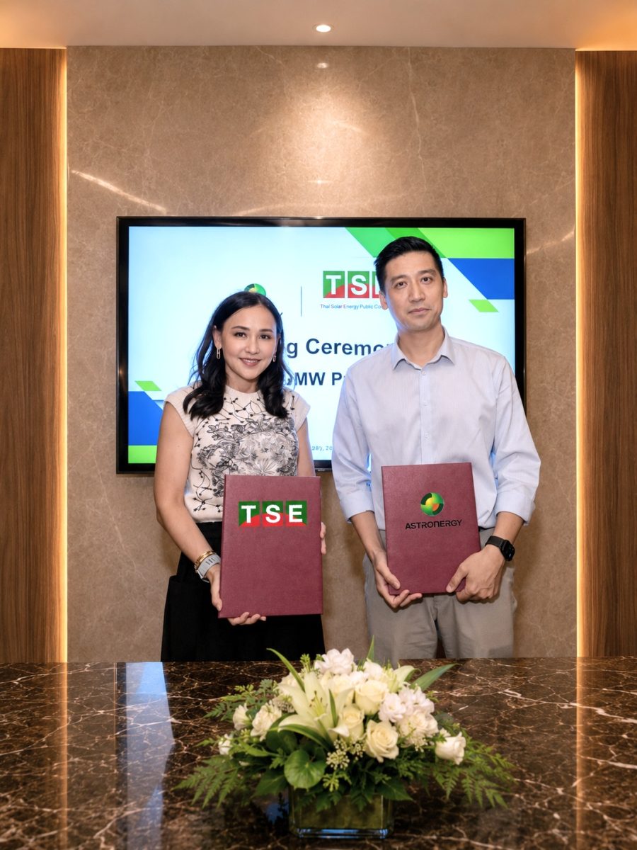 TSE ลงนามความร่วมมือ Astronergy ร่วมจัดหาแผงโซลาร์ 118 MW เร่งเครื่องโครงการ Solar Big Lot ในกลุ่ม COD ปี 2571