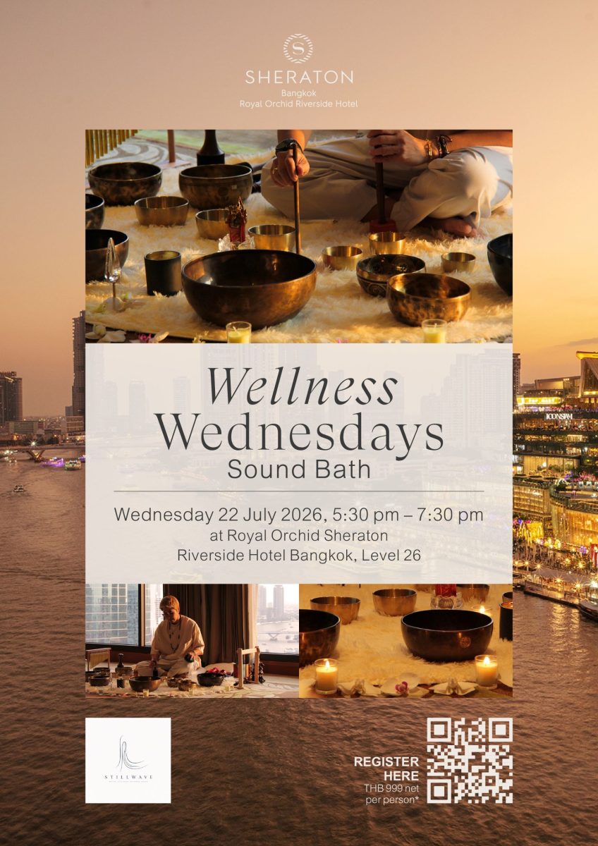 Royal Orchid Sheraton Riverside Hotel Bangkok Launches Sunset Sound Bath for Wellness Wednesdays