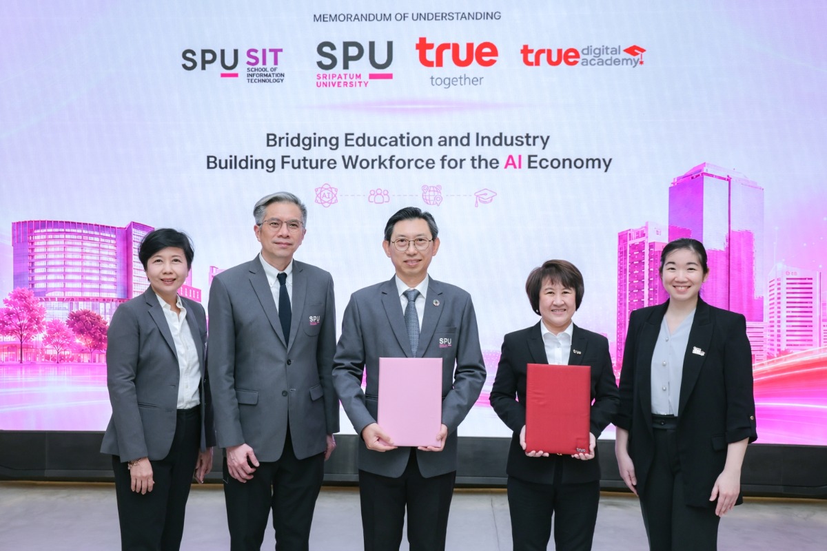 ปั้น Future Workforce ยุค AI…ทรู ผนึก ม.ศรีปทุม ออกแบบการเรียนรู้ใหม่ ยกระดับทักษะ AI รอบด้าน บูรณาการความรู้จากภาคธุรกิจสู่มหาวิทยาลัย สร้าง "ทุนมนุษย์" ปิดช่องว่างตลาดแรงงานแห่งอนาคต