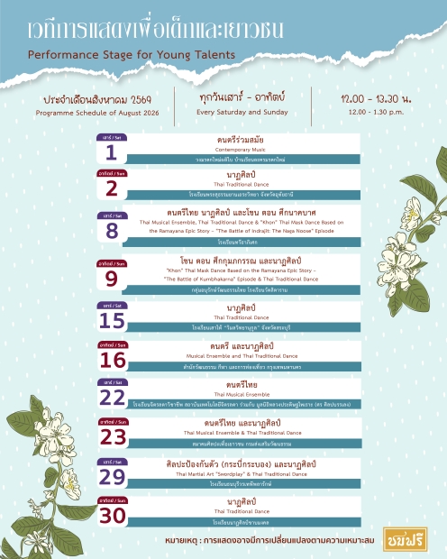 เวทีการแสดงเพื่อเด็กและเยาวชน นิทรรศน์รัตนโกสินทร์ เดือนสิงหาคมนี้
