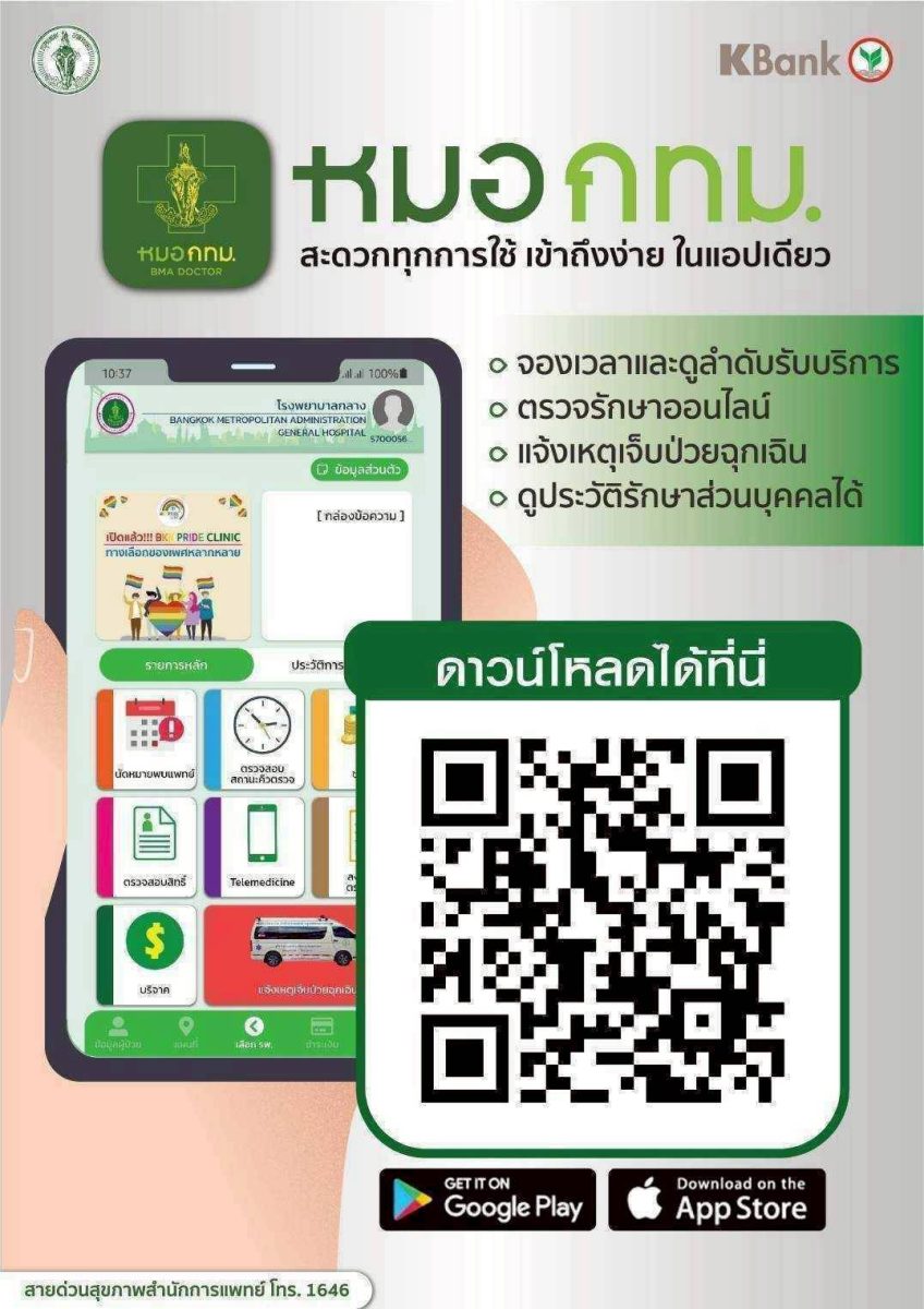 กทม. เข้มกำชับตรวจสอบข้อมูลประวัติการรักษาในแอปฯ "หมอพร้อม" ให้ถูกต้อง ครบถ้วน เป็นปัจจุบันป้องกันสวมสิทธิการรักษา