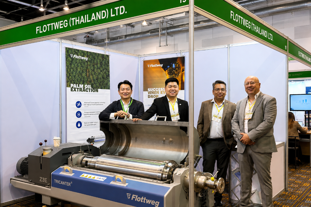 Flottweg ชูโซลูชันการแยกสารขั้นสูงในงาน PALMEX Thailand 2026