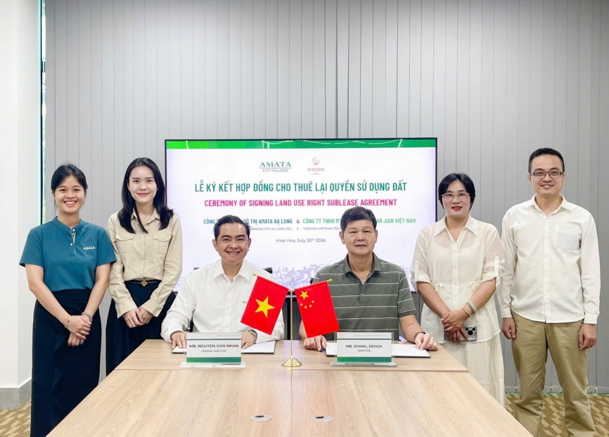 อมตะ วีเอ็น ปิดดีล TianJian ดัน "อมตะซิตี้ ฮาลอง" ขึ้นแท่นฐานผลิตเทคโนโลยีขั้นสูงในเวียดนามเหนือ