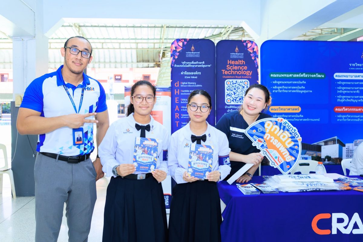 ราชวิทยาลัยจุฬาภรณ์ เดินหน้า "CRA Roadshow 2026" เปิดโลกการศึกษาสายวิทยาศาสตร์สุขภาพสร้างแรงบันดาลใจเยาวชนสู่เส้นทางอาชีพแห่งอนาคต