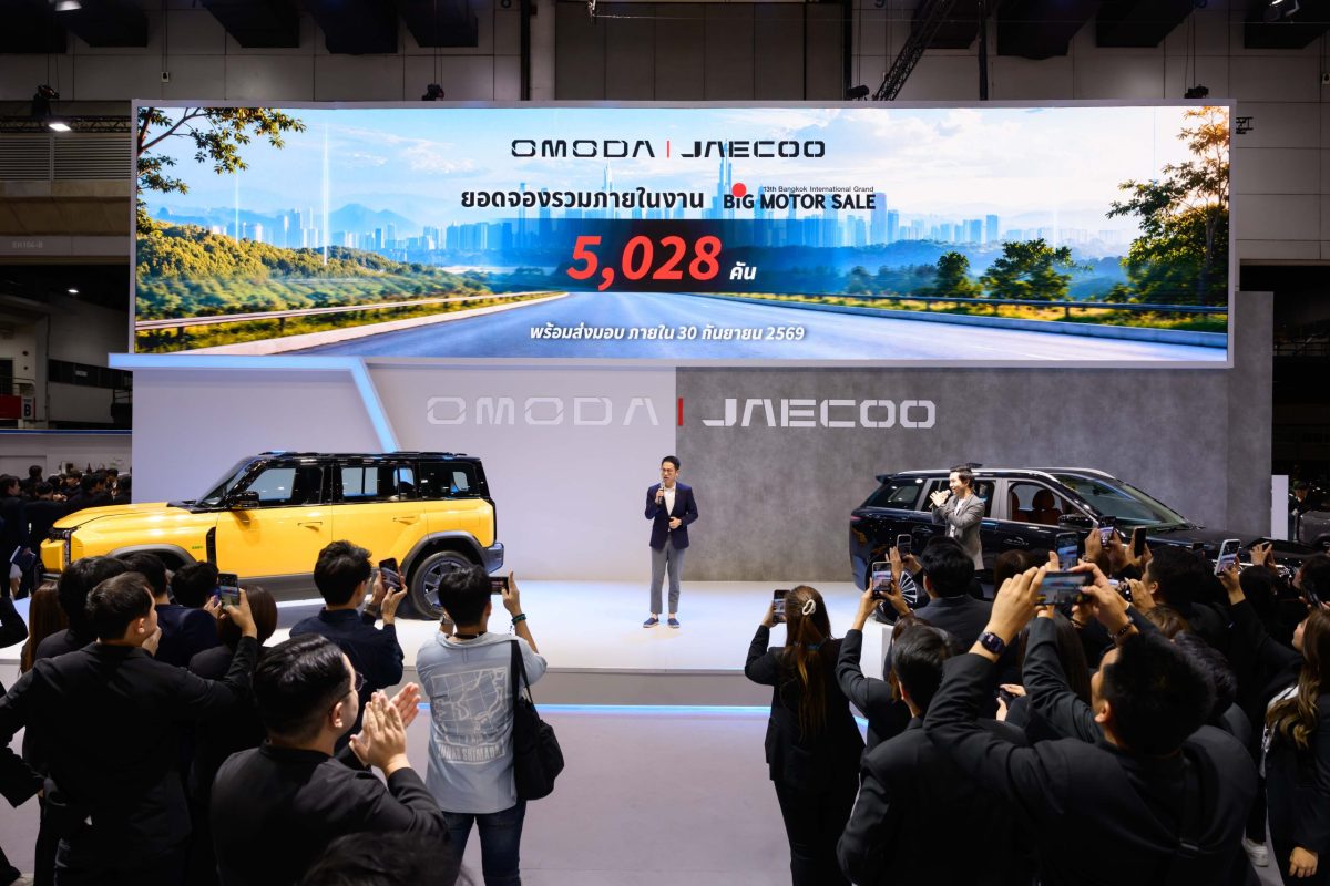 OMODA &amp; JAECOO กวาดยอดจองกว่า 5,028 คัน ในงาน BIG MOTOR SALE 2026 ตอกย้ำความเป็นผู้นำตลาดยานยนต์พลังงานใหม่ในไทย