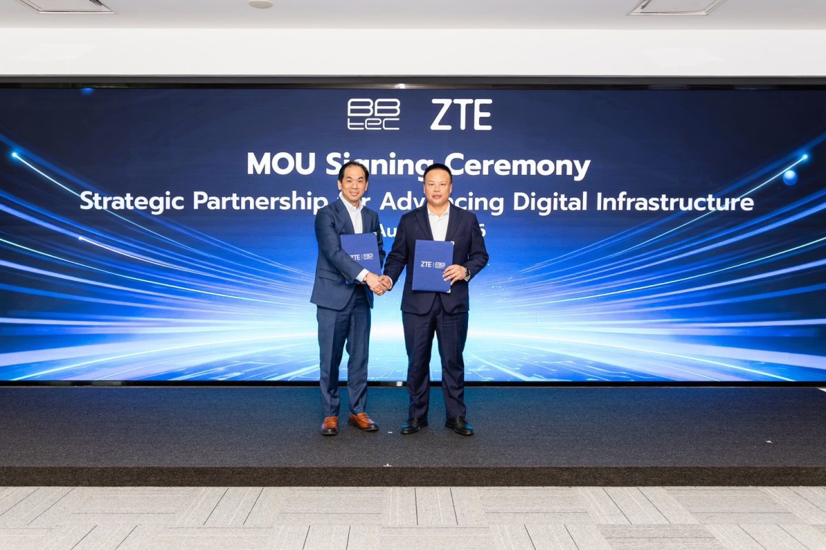 ZTE Thailand จับมือ BBTEC ลงนาม MOU เชิงยุทธศาสตร์ มุ่งสำรวจโอกาสทางธุรกิจด้าน AI Digital Infrastructure, Data Center และโซลูชันพลังงานในไทย