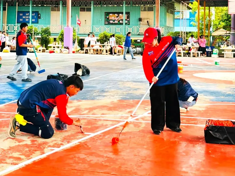 เบเยอร์-โฮมเพ้นท์ เติมสีสัน สร้างพื้นที่แห่งการเรียนรู้ร่วมโครงการ "อาสาทาสี ทำดีเพื่อน้อง"