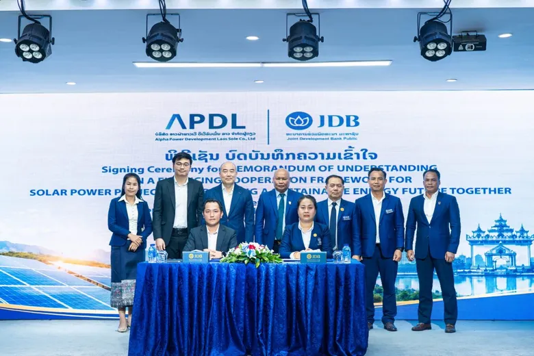 ALPHAX ส่ง APDL จับมือ JDB เสริมแกร่งทางเลือกเงินทุน ปูทางพัฒนา Solar ใน สปป.ลาว สูงสุด 400 MW