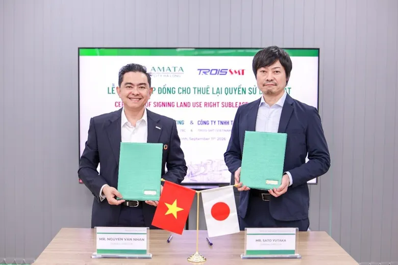 อมตะซิตี้ ฮาลอง ลงนามให้เช่าที่ดินกับ "TROIS SMT" จากญี่ปุ่น ตั้งโรงงานผลิตชิ้นส่วนอิเล็กทรอนิกส์ไฮเทค