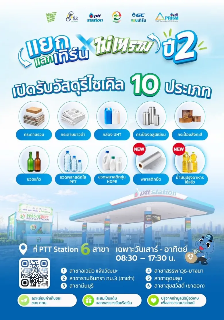 โครงการ "แยก แลก เทิร์น x ไม่เทรวม" ฉลองก้าวสู่ปีที่ 2 เดินหน้าขยายการรับวัสดุรีไซเคิล พร้อมเปิดรับสมาชิกใหม่ PRISM