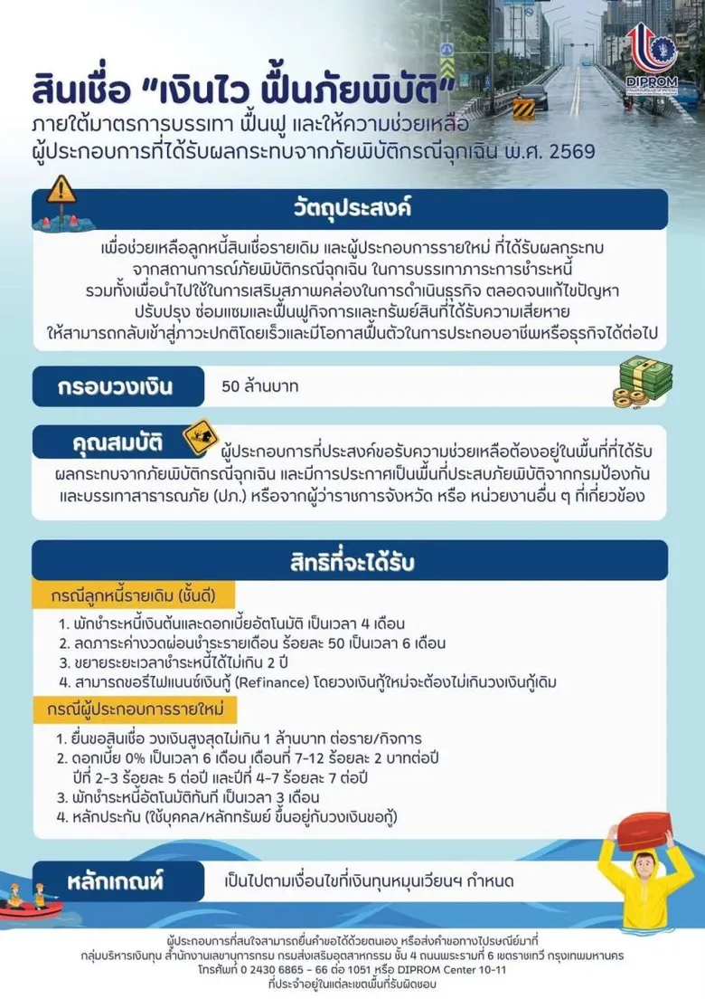 ดีพร้อม ฝ่าวิกฤตอุทกภัย เดินหน้า "Rebuild SMEs" ฟื้นฟูและเสริมแกร่ง SMEs