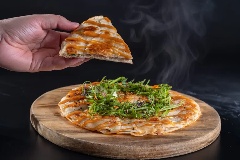A Golden Bite Above Bangkok: Crispy Shrimp Pancake at Cooling Tower Rooftop Bar