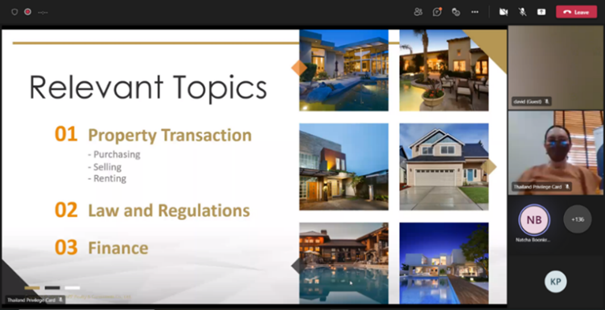 บจก. ไทยแลนด์ พริวิเลจ คาร์ด จัดสัมมนาออนไลน์ หัวข้อ Living in Thailand ให้ความรู้กับสมาชิกบัตรฯ
