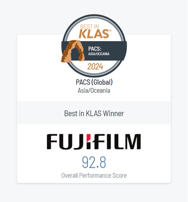 Synapse Radiology PACS ของฟูจิฟิล์ม ได้รับรางวัล Best in KLAS ในฐานะระบบจัดการภาพถ่ายทางรังสีที่ดีที่สุดในภูมิภาคเอเชียและโอเชียเนีย