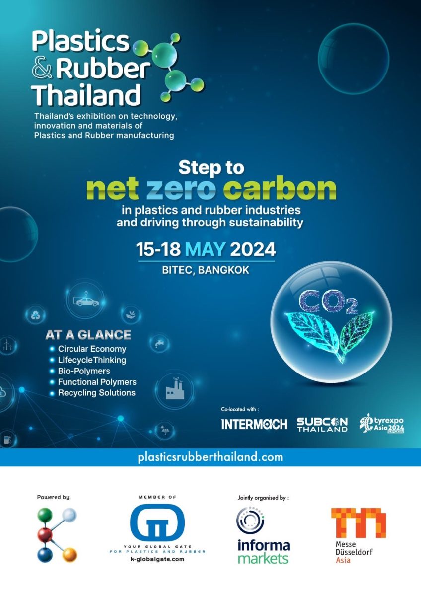 พลาสติกแอนด์รับเบอร์ไทยแลนด์ 2024 เปิดฉากยิ่งใหญ่ดันไทยบรรลุเป้า Net Zero อุตสาหกรรมพลาสติกและยางไทยปีนี้ขยายตัวดี เศรษฐกิจโลกฟื้น - หนุนความต้องการใช้พุ่ง