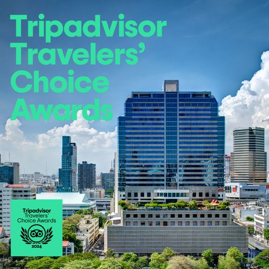 โรงแรมปทุมวัน ปริ๊นเซส พิชิตรางวัล Tripadvisor Travelers' Choice Award ประจำปี 2567