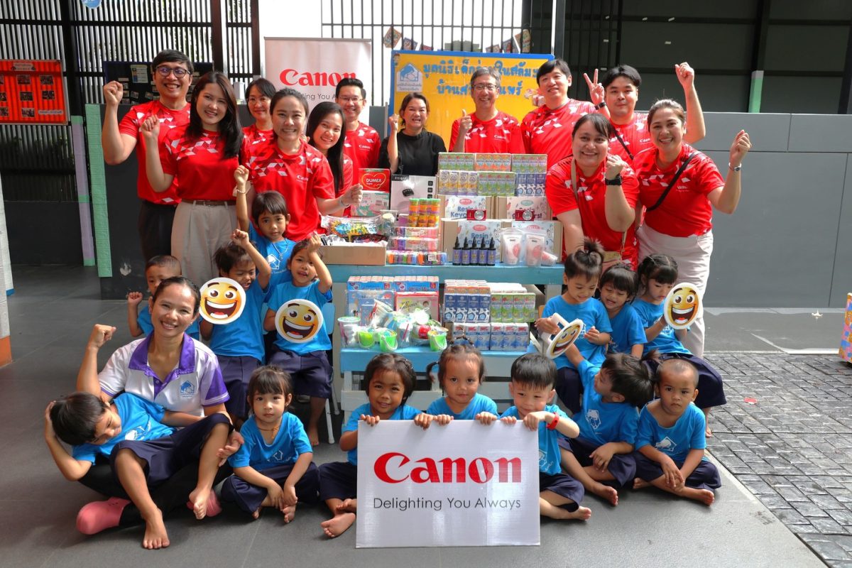Canon Volunteer สานต่อการสนับสนุนมูลนิธิเด็กอ่อนในสลัมฯ เดินหน้ามอบของจำเป็นให้บ้านเด็กอ่อน 3 แห่ง ส่งเสริมการเรียนรู้ของเด็ก