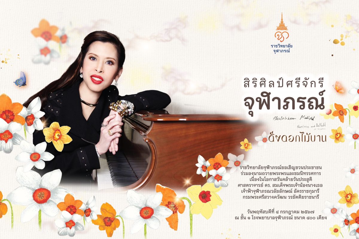 ราชวิทยาลัยจุฬาภรณ์ขอเชิญชวนผู้รับบริการโรงพยาบาลจุฬาภรณ์และประชาชนร่วมลงนามถวายพระพรและร่วมกิจกรรมทำความดีถวายพระกุศล