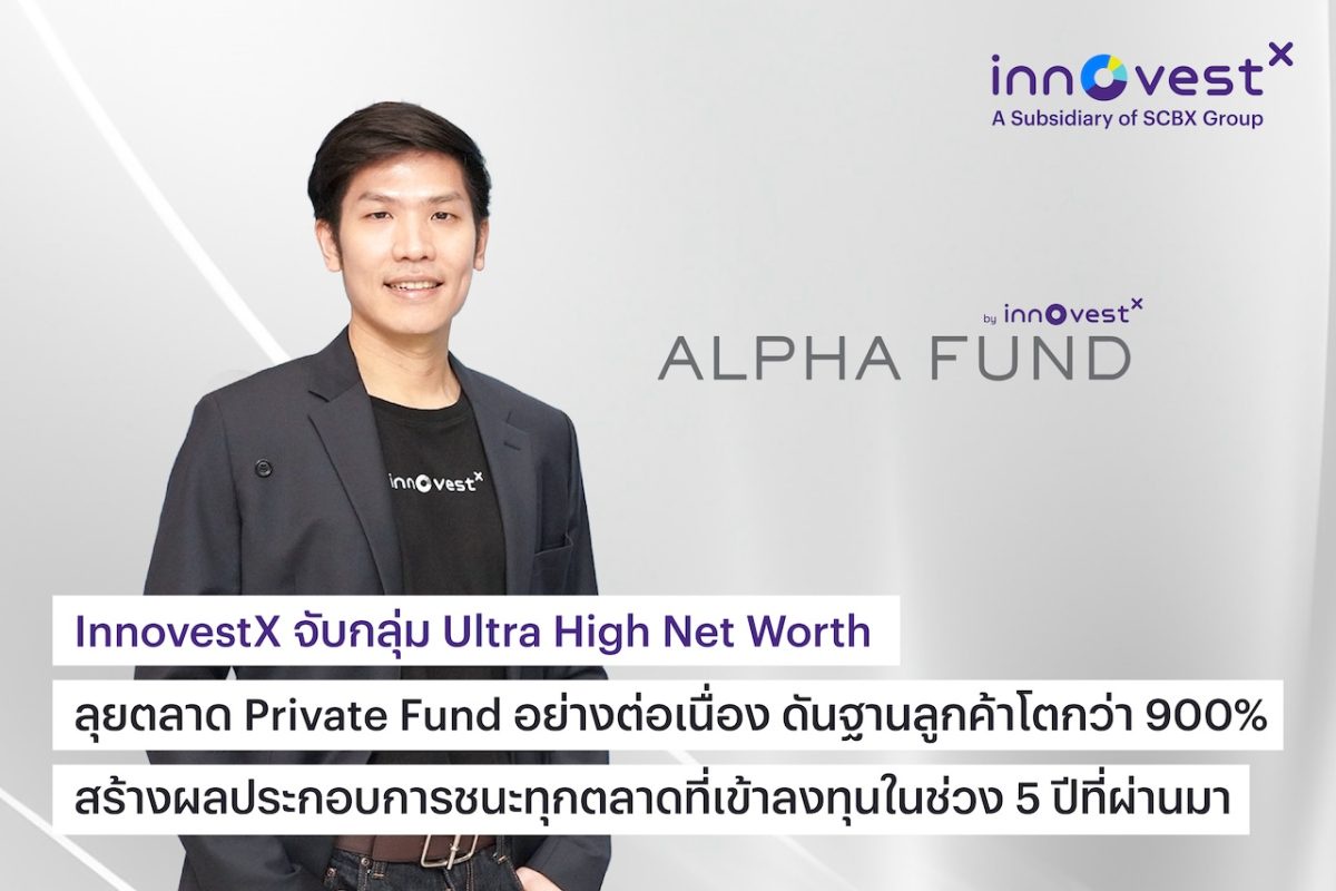 InnovestX จับกลุ่ม Ultra High Net Worth ลุยตลาด Private Fund อย่างต่อเนื่อง ดันฐานลูกค้าโตกว่า 900% สร้างผลประกอบการชนะทุกตลาดที่เข้าลงทุนในช่วง 5