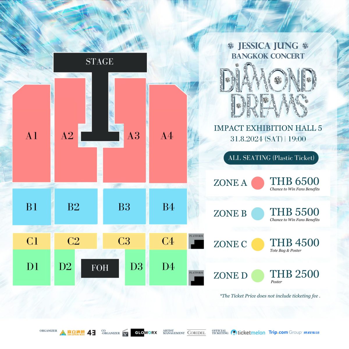 Jessica Jung is back to Thailand in 'Diamond Dreams Concert Tour' 31 August 2024 at Impact Exhibition Hall 5, Muang Thong Thani