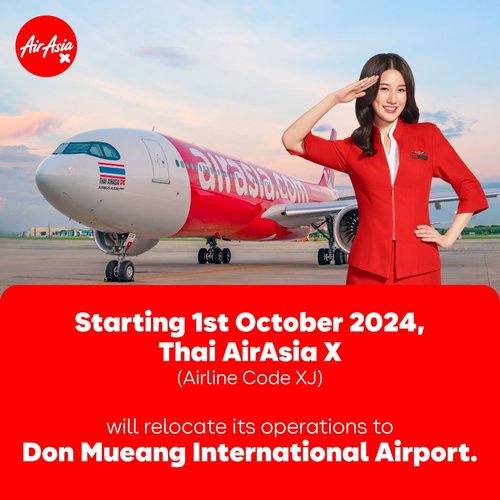 Thai AirAsia X to move all flight operations back to Don Mueang Airport from 1 October 2024