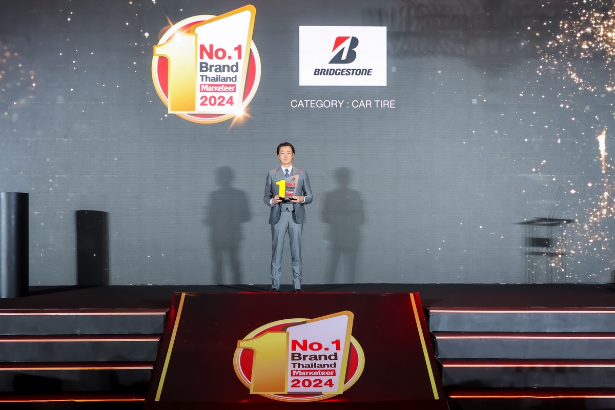 Bridgestone Wins Consumers' Hearts for 13th Consecutive Year, Guaranteed with Marketeer No.1 Brand Thailand 2024 Striving to Be a Sustainable Premium Brand