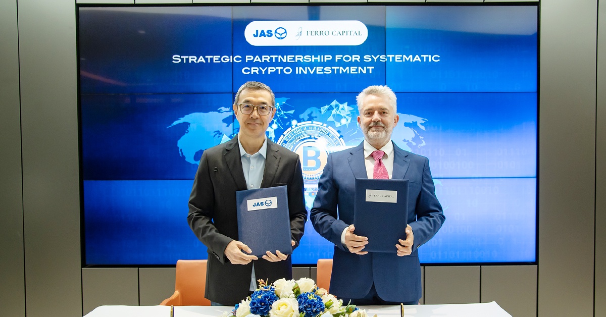 JAS ลงนามความร่วมมือธุรกิจกับ FERRO Capital เพื่อขับเคลื่อนนวัตกรรมการลงทุนสินทรัพย์ดิจิทัลระดับสากล