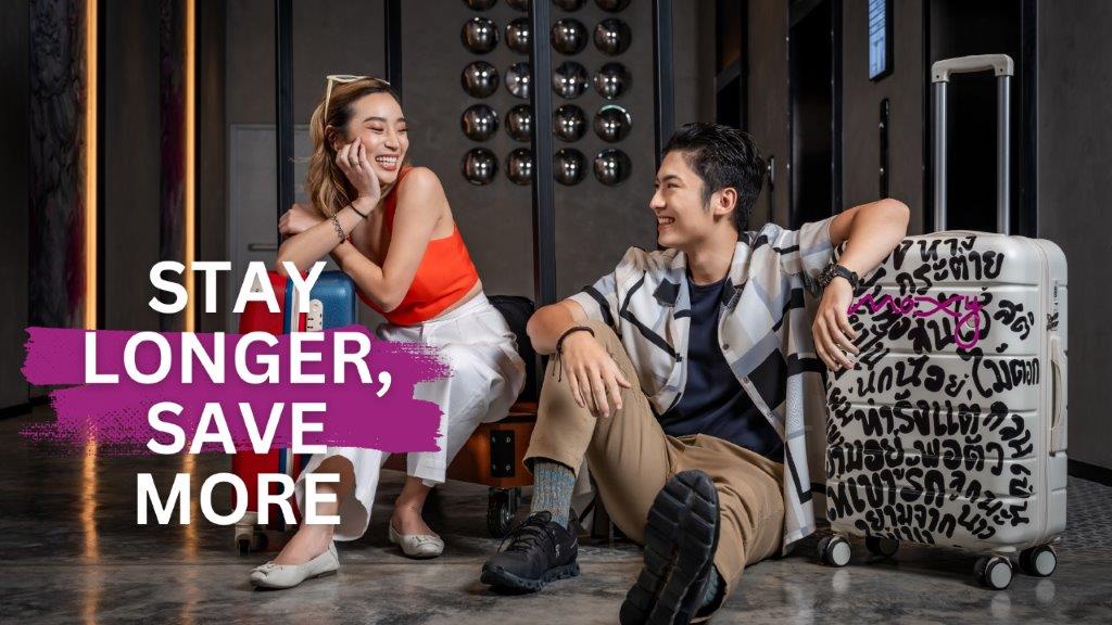 Unlock More Playtime at Moxy Bangkok Ratchaprasong! Stay Longer, Save More, and dive into Grill O'clock with a stunning Bangkok city view - Fun times are