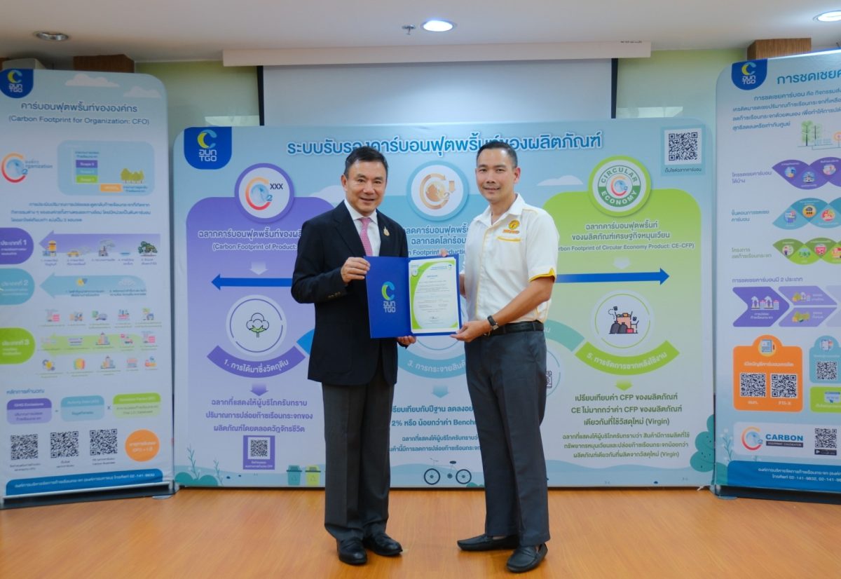 MR. D.I.Y. Receives the 2024 Carbon Footprint for Organization Certificate from the Thailand Greenhouse Gas Management Organization