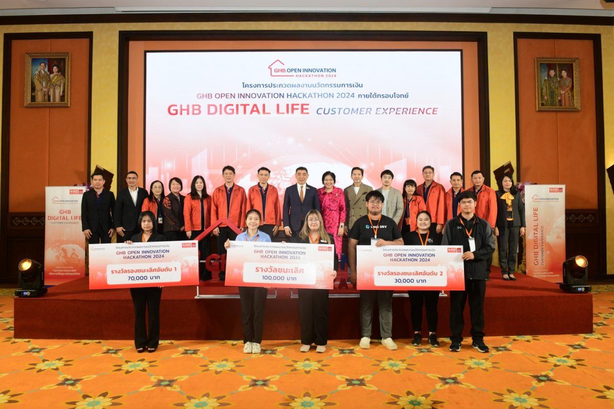 ธอส. ประกาศผู้ชนะการประกวดนวัตกรรมการเงิน GHB Open Innovation Hackathon พร้อมนำผลงานมาปรับใช้ เพื่อพัฒนานวัตกรรมการเงินในอนาคต