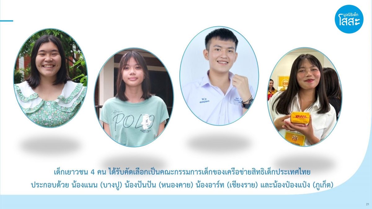 เยาวชนมูลนิธิเด็กโสสะฯ เข้าร่วมกับเครือข่ายสิทธิเด็กประเทศไทย เพื่อขับเคลื่อนสิทธิเด็ก