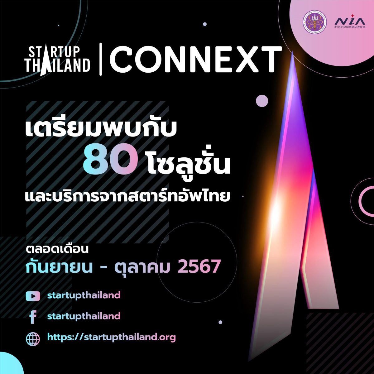 NIA จัดโครงการ Startup Thailand CONNEXT เชื่อมโยงสตาร์ทอัพสู่โอกาสใหม่ เพิ่มศักยภาพทางธุรกิจ