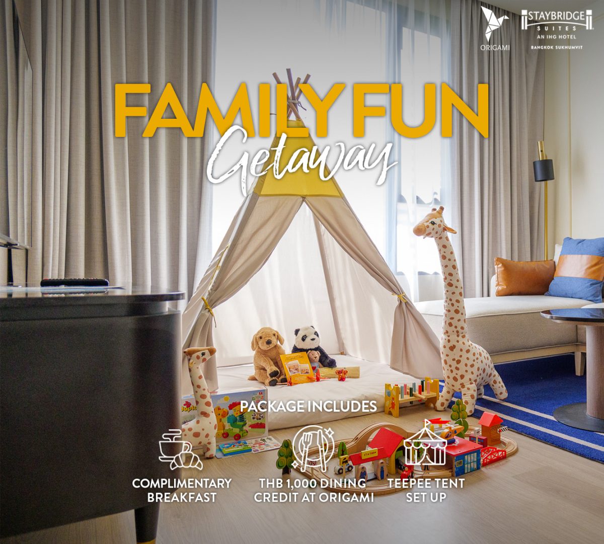 It's the perfect chance to enjoy quality time with your family at Staybridge Suites Bangkok Sukhumvit with the Family Fun