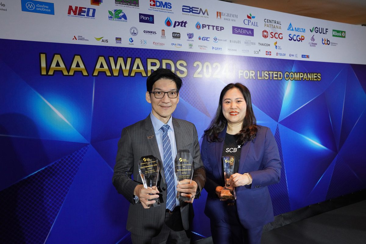 SCBX คว้า 3 รางวัลผู้บริหารบริษัทจดทะเบียนยอดเยี่ยม จากเวที IAA Awards for Listed Companies 2024