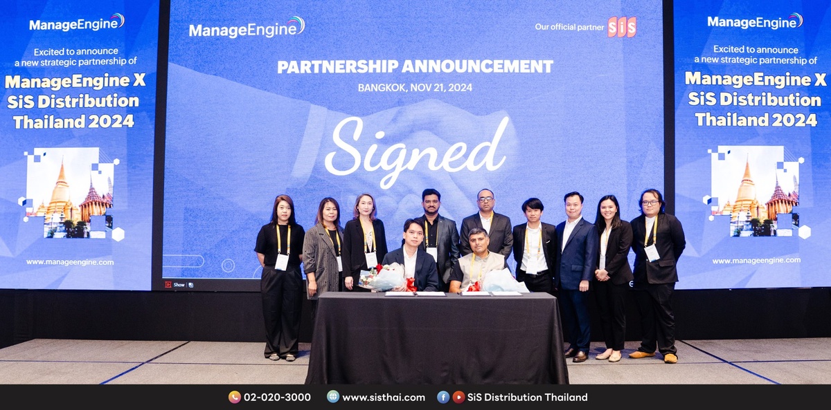 ManageEngine Expands Market Presence in Thailand Through New Partnership With SiS Distribution (Thailand) PCL.