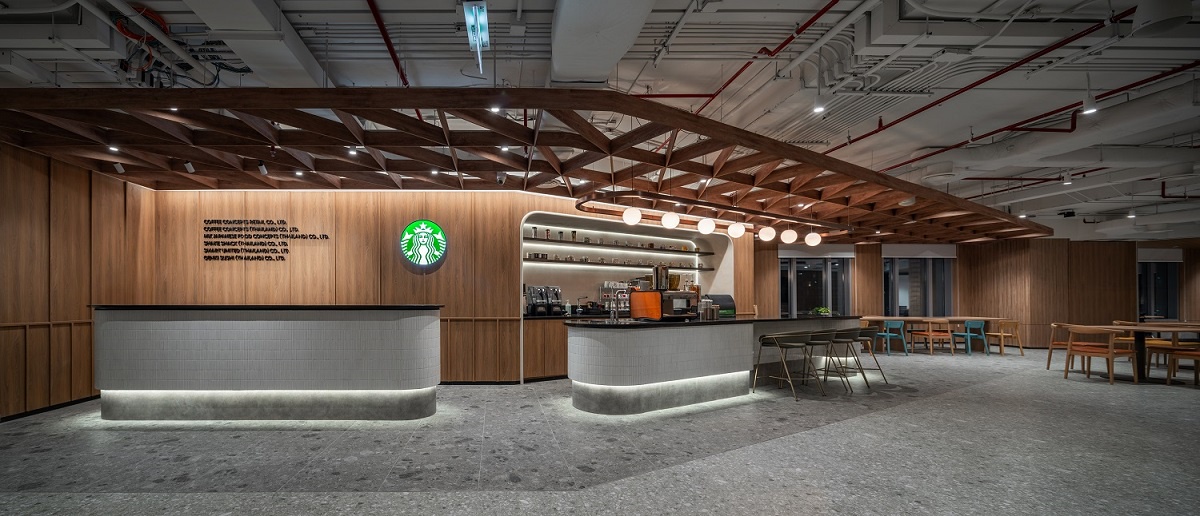 dwp Reveals Starbucks Thailand Headquarters with Hybrid Office Design Concept.