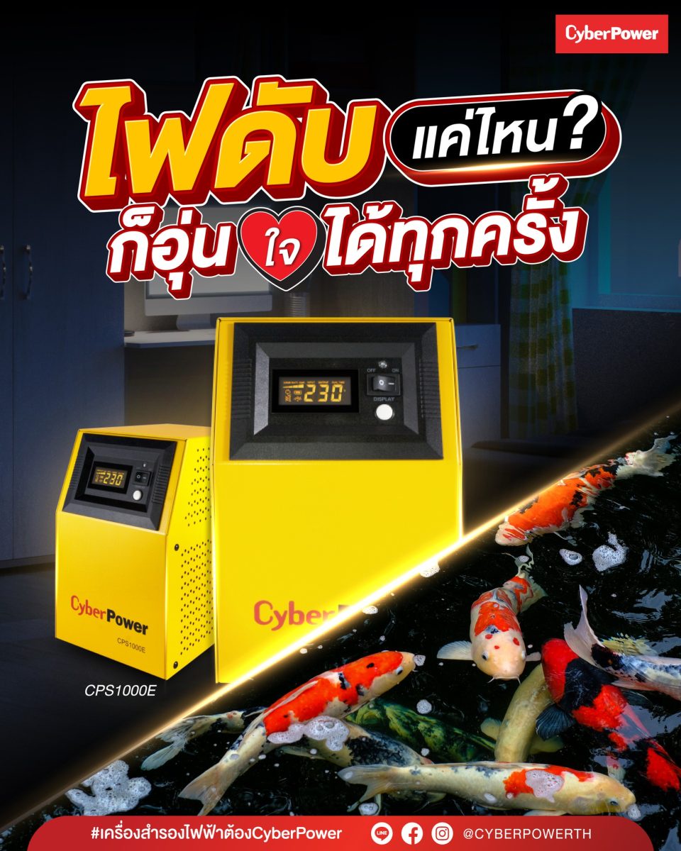 Cyber Power รุ่น CPS Series: ตัวช่วยสำรองไฟเพื่อชีวิตที่ปลอดภัยของปลาในทุกสถานการณ์