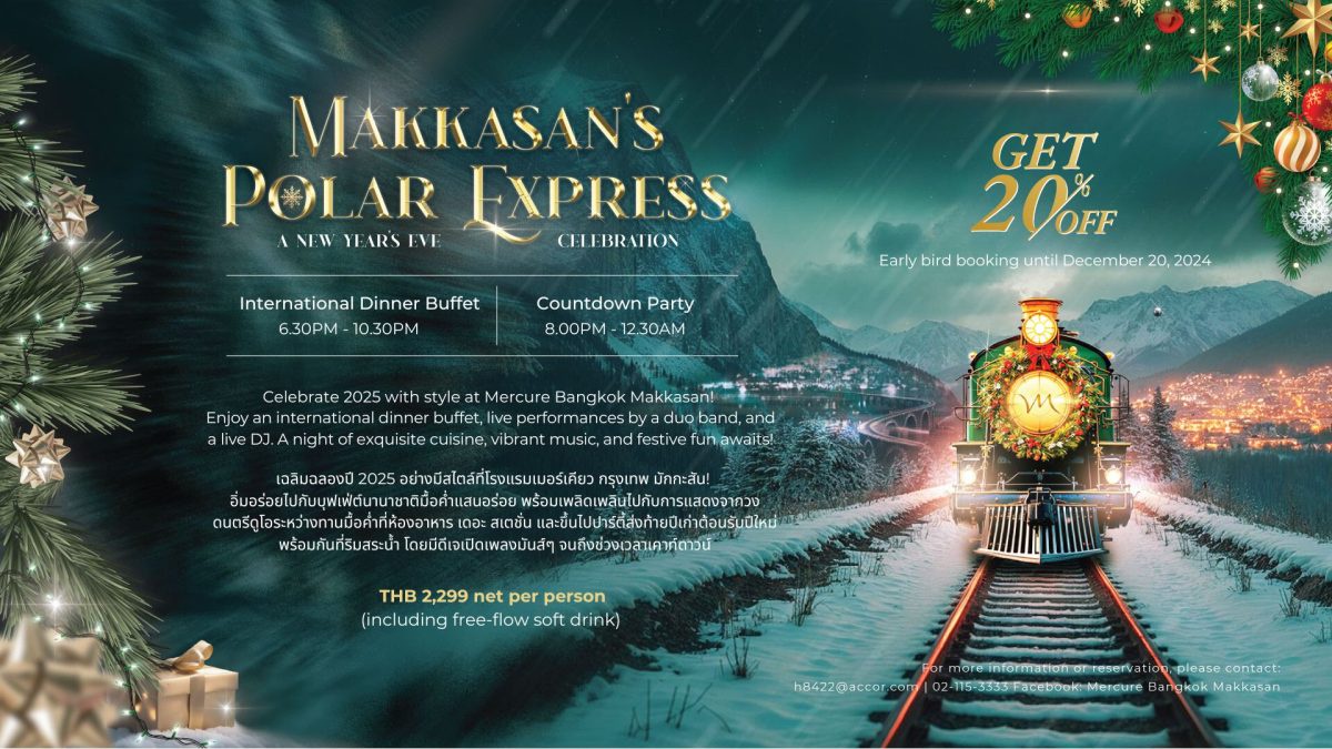 Makkasan's Polar Express: New Year's Eve International Dinner Buffet Countdown Party