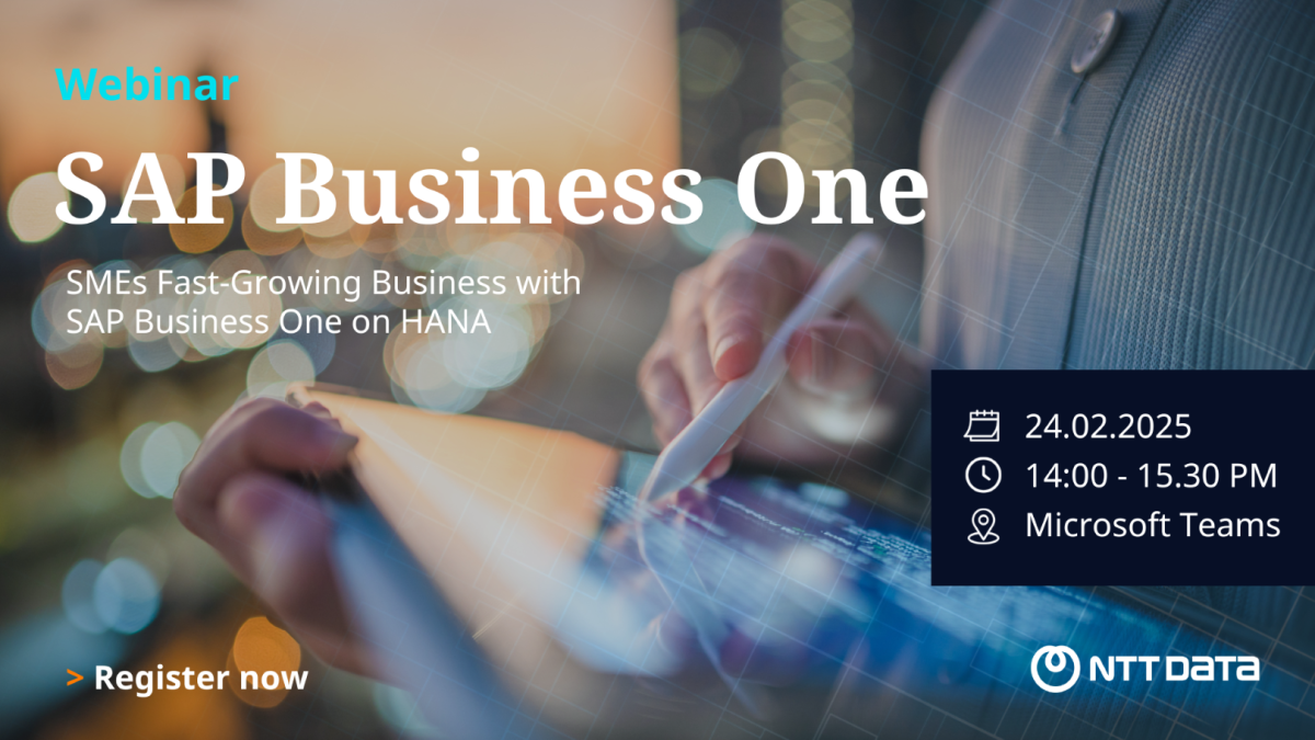 NDBS Thailand เชิญร่วมงานสัมมนาออนไลน์ในหัวข้อSMEs Fast-Growing Business with SAP Business One on HANA - วันจันทร์ที่ 24 กุมภาพันธ์ 2568