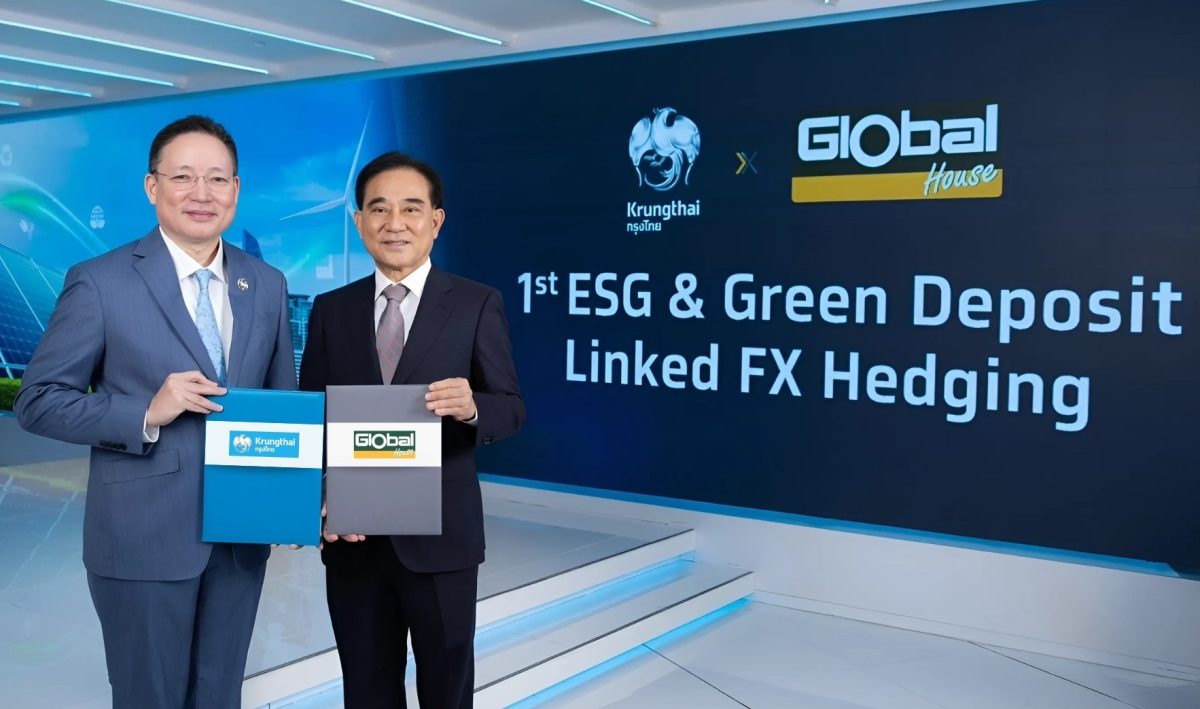 Krungthai and Siam Global House Enhance FX Hedging by Linking to ESG Targets and Green Depositsa First in Thailandto Drive Sustainable Organizations