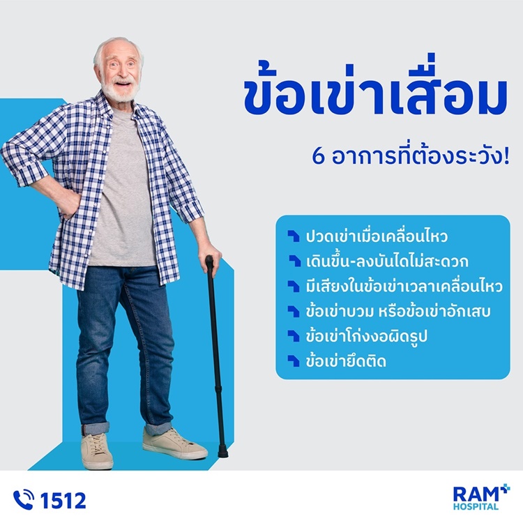 ข้อเข่าเสื่อม 6 อาการที่ต้องระวัง!