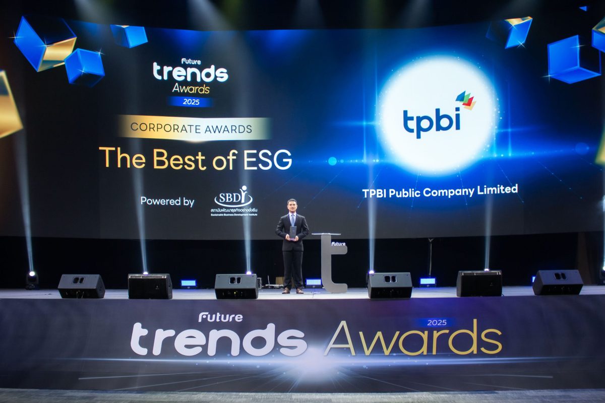 ทีพีบีไอ คว้ารางวัล The Best of ESG จาก Future Trends Awards 2025