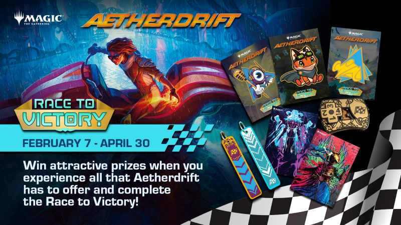 GO FULL-THROTTLE IN MAGIC: THE GATHERING, AETHERDRIFT Racers Make your way to the starting line! A death race through the multiverse is about to begin, the Ghirapur Grand Prix!